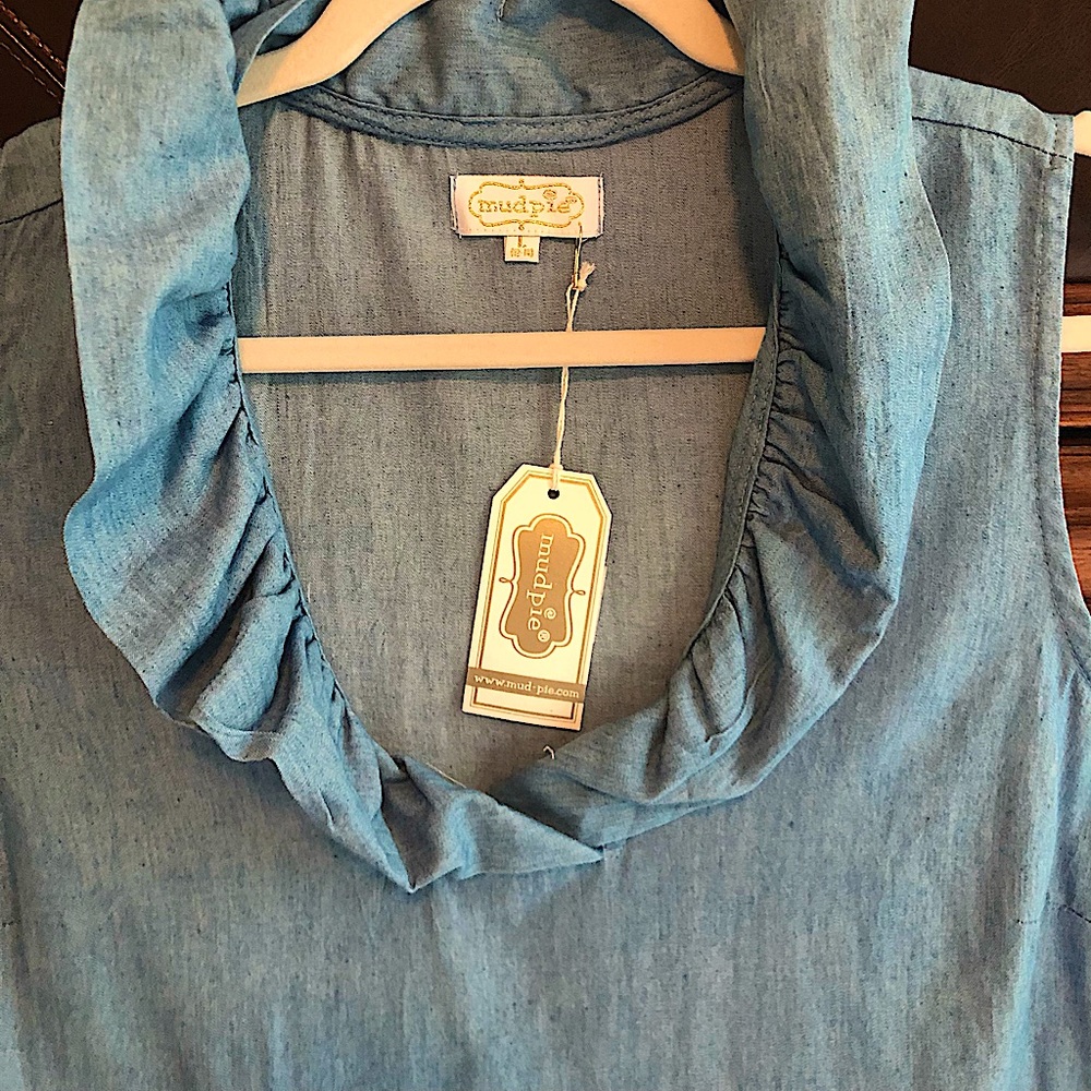 Mud Pie size L (12-14) chambray sundress